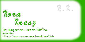 nora kresz business card